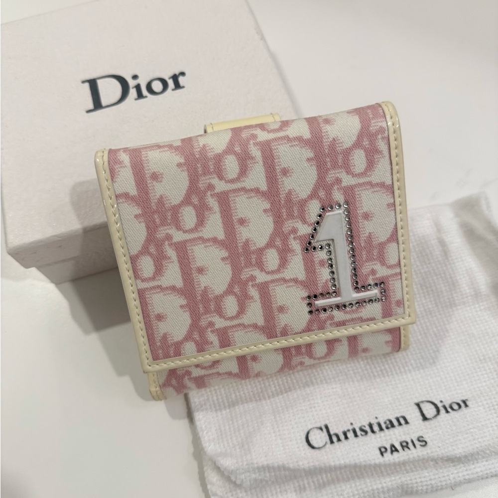 Vintage Dior Pink Monogram Trotter Wallet 🌸